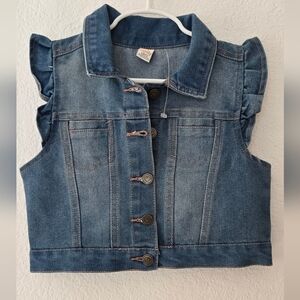 Denim Sleeveless Kids Jacket Vest